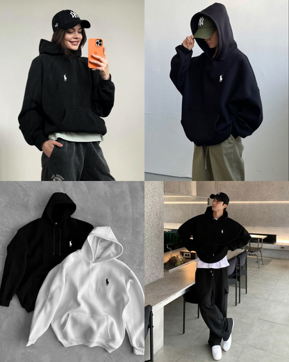 هودي بولو رجالي نسائي اسود