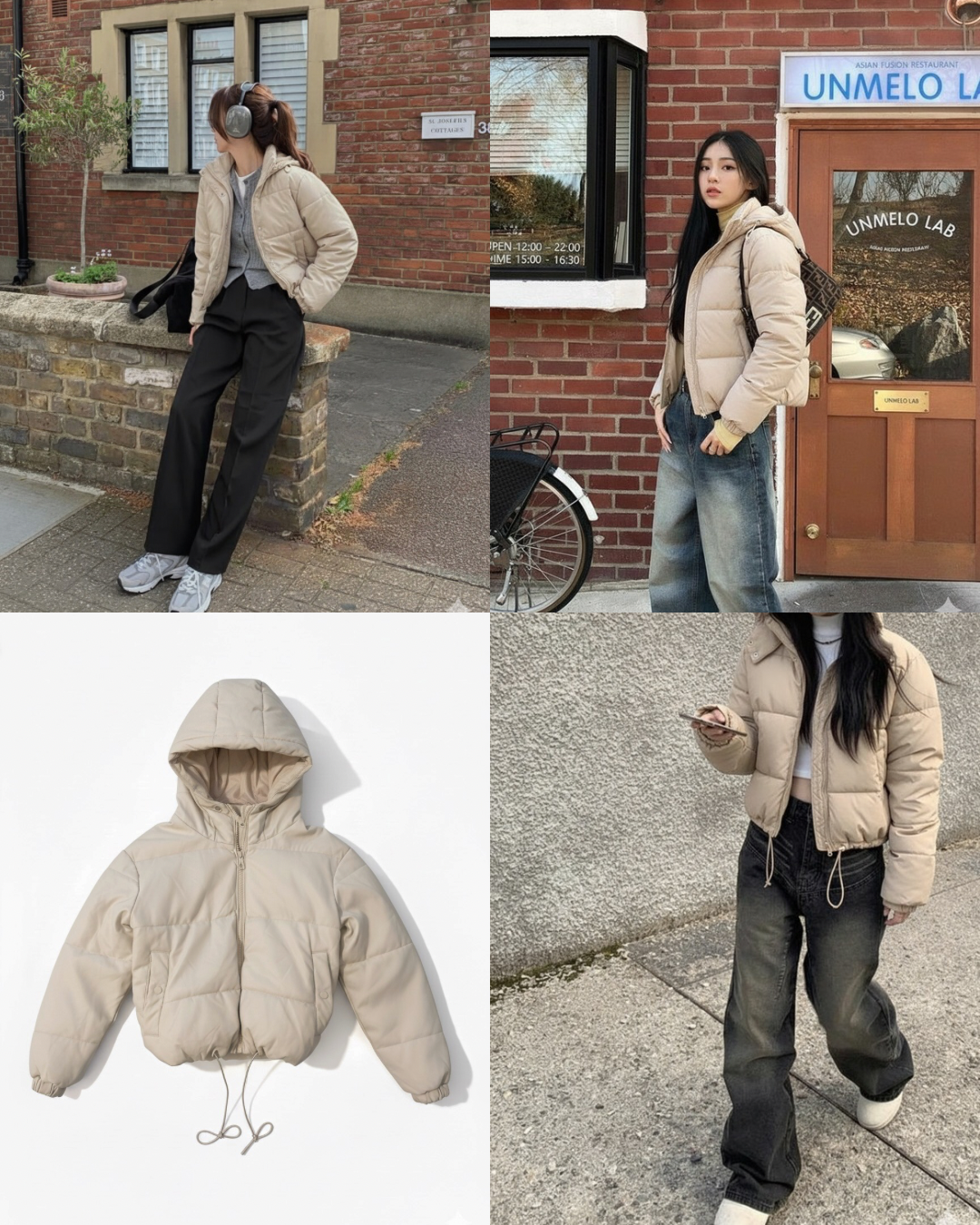 جاكيت جلد بفر Leather Puffer