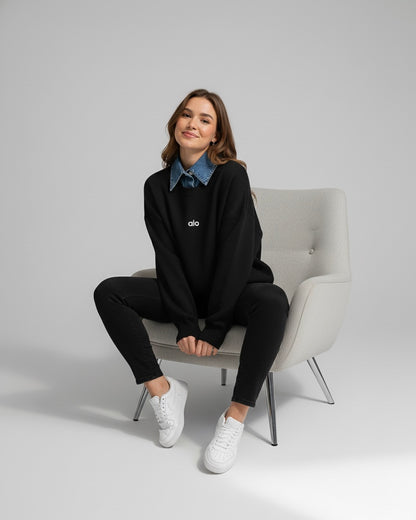 سويتشيرت اسود Sweatshirt alo