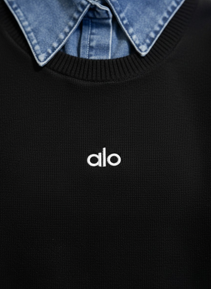 سويتشيرت اسود Sweatshirt alo
